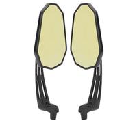 ACOGEDO Paire de Rétroviseurs Latéraux de Moto Rotatifs avec Verre Grand Angle teinté Jaune pour CB1000R Shadow XL1000V Silver Wing Boulevard V-Strom Z1000 VN Series (verre jaune)