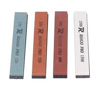 ACOGEDO Pierre à AiguiserWhetstone SharpenerWhetstone Sharpener SetKnife Sharpening Stone 4PCS Pierre à Aiguiser à Aiguiser à Angle Fixe Set d'affûtage - 120, 320, T 120 320 600 1500 Grit Stone