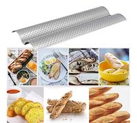 ACOGEDO Plaque de Cuisson Antiadhésive à 2 Fentes, Poêle à Pain en Acier Inoxydable pour Pains et Sandwichs (732)