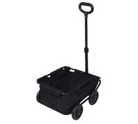 ACOGEDO Porte-Animaux avec 4 Roues Pliantes et Conception Pulsable | Chariot pour Animaux de Compagnie Multifonctionnel avec Tissu Oxford pour Extérieur et Camping | Poussette d'Animaux de (BLACK)