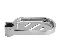 ACOGEDO Porte-plat de Savon ABS Réglable avec Finition Chromée pour Tiges de Douche, Boîte à Savon Conception Creux Moderne pour une Expérience Salle Bain Sèche et Propre