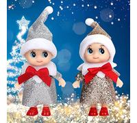 ACOGEDO Poupée Elfe de NoëlPetite Poupée Elfe de NoëlMini Jouets de 4 Pièces de Noël, Poupées Elfes Mignonnes Miniatures pour Enfants, Cadeau de Noël Poupées Elfes Jouet pour Enfants de