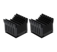ACOGEDO Refroidisseur de Dissipateur Thermique en Aluminium, 2 Pièces, pour Carte Mère d'imprimante 3D et Jeu de Puces South North Bridge, Refroidissement Unique (BLACK)