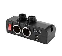 ACOGEDO Répartiteur de Prise Allume-Cigare 3 en 1 Multifonction USB Chargeur de Voiture Voltmètre Adaptateur Secteur Voltmètre Adaptateur Voiture Double It Cigarette 3 avec Prise USB Multifonction