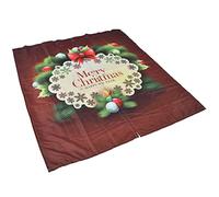 ACOGEDO Rideau de Noël en Fibre de Polyester avec Numérique 3D Joyeux Noël personnalisé pour Porche Extérieur et Balcon 150 X 166 Cm 5 Tissus de Rideaux Imprimés Lisses et Fins (170 * 200cm Noël 8)