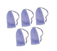 ACOGEDO Sac de Sac de Poche Savon en Filet en Maille Exfoliant avec Cordon Cordon - 5pcs Purple Moussant Filet pour le Nettoyage du Visage et du Corps - Soft PE Mesh Saver pour la Maison et les