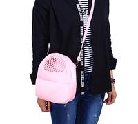 ACOGEDO Sac de Transport pour Petits Animaux - Sac de Voyage pour Hamsters, Hérissons et Plus avec Sangle (Rose L)