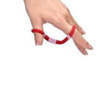 ACOGEDO Sangle de Doigt Réglable pour Tir à l'arc, pour Arc Classique, Accessoire de Tir de Chasse, Anneau M Noir, Chaque écharpe Est Utilisée en Tissu Réglable Entièrement recourbé pour Un à (M)