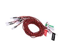 ACOGEDO Simulation 8 Kit du Système d'éclairage LED avec des Lumières Clignotantes pour l'hélicoptère RC Airplane - Compatible avec l'émetteur Futaba/Jr/KO/Sanwa 2.4g - Comprend 2