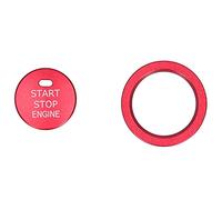 ACOGEDO Start Stop TrimEngine Start CoverEngine Push TrimKeyless Ignition TrimEngine Sta 2pcs Engine Stop Revêtement d'habillage en Alliage d'aluminium Décoration pour Voiture en Décoration pour