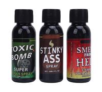 ACOGEDO Stink Spray Prank Fart Spray Funny Smell Bomb 3pcs 30ml Compact Portable avec des Ingrédients Biologiques pour Les Fêtes événements Cadeaux Amis