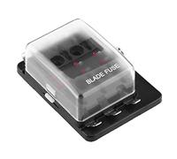 ACOGEDO Support de Bloc de Boîte de Circuit à 6 Voies avec Kit LED pour Voiture Van Bateau Marine un Fusible Rouge le Fusible BlockBlade BoxBlade HolderFuse Box Holder6 Way Box