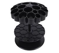 ACOGEDO Support de Brosse à Cheveux à 25 Trous, Base Amovible Rotative à 360 Degrés, Support de Rangement pour Brosses de Salon, Organisateur avec stabilité Pondérée, pour Table d (BLACK)