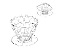 ACOGEDO Support de Filtre à café Fait à la Main DripType 3 Trous Pliable en Acier Inoxydable CakeType Support de Filtre à café et Non en Acier Inoxydable être Pliable Prendre un Endroit (SILVER)