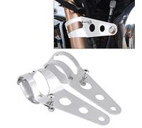 ACOGEDO Support de Montage de Phare de Moto 35-43mm, Kit de Serrage de Tube de Fourche Noir pour Chopper Cafe Racer, Oxydation pour Durable, Son Fer Antirouille, Construit Améliorant la Corrosion,