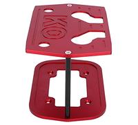 ACOGEDO Support de Plateau de Maintien de Batterie en Aluminium Rouge, fraisé adapté aux Batteries Optima 34/78, Montage sécurisé pour Voitures, Camions, ATV, UTV, Bateaux