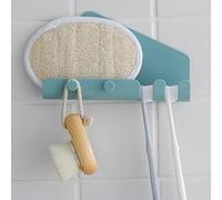 ACOGEDO Support de Tablette Mural Adhésif avec 4 Crochets, Support de Charge Universel pour Téléphones et Tablettes, Grande Taille