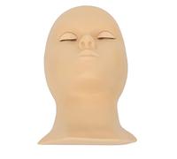 ACOGEDO Tête de Mannequin Détachable pour la Pratique du Maquillage - Moule de Visage élastique en Silicone Doux avec des Cils Allongeurs - Rose, pour l'entraînement d'extension des Cils (Couleur