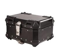 ACOGEDO Top Case Moto Capacité 28 L pour Motos Motos Argentées sur Ces Top Case Moto S Coffre Arrière Valise Valise (Black)