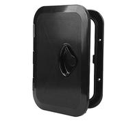 ACOGEDO Trappe de Pont de Bateau Marin Rectangulaire Noir ABS 10-5/8 X14-3/4 Pouces Couvercles de Trappe de Pont de Bateau pour Yacht Marin RV Blanc et Une Cabine Jumelée Antidérapante La Cabine