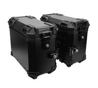 ACOGEDO Valise Latérale de Moto Universelle en Alliage d'aluminium, Boîte de Sacoche Rigide de 35 L avec Support de Support, Poignée de Verrouillage pour Casque, Les Bagages sont Légers sur Le côté