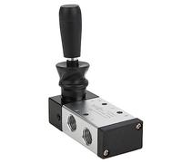 ACOGEDO Vanne de Commande Manuelle Pneumatique, Vanne à Levier Manuel à 5 Ports, 2 Positions, Résistance 0~0, 8Mpa, Pneumatique, Manuelle, de Commande, à 5 Ports (4H210-08)