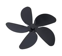 ACOGEDO Ventilateur de Poêle Universel à 5 pièces de Rechange, en Alliage d'aluminium, Compatible avec les Poêles à Bois et à Gaz de Cheminée (5 feuilles)