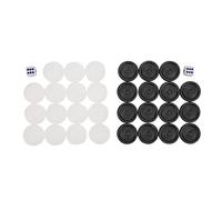 ACOGEDO Vérificateurs en Plastique Polyvalents de 22 Mm pour Enfants et Adultes - Pièces de Brouillons en Noir et Blanc avec des Dés pour Les Jeux de société
