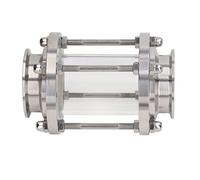 ACOGEDO Verre de Visée en Ligne en Acier Inoxydable, Verre de Visée à Débit Droit avec extrémité de Serrage pour et Air, de 63 Mm / 2,48 Pouces, Mieux à l'intérieur pour une Visualisation et une