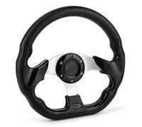 ACOGEDO Volant à la Dérive de Voiture de Course de 320 Mm/12,5 Pouces avec Bouton de Klaxon Couleur Noir Brillant Taille Universelle Poids Durable et Toucher PVC Haut Excellent Anti-usure