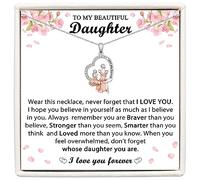 ACOGVN Collier avec pendentif en forme de cœur pour maman, fille, mère, fille, cadeau d'anniversaire, de Noël, de fête des mères pour maman et fille, Métal, Pas de gemme