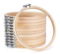 ACOKU Cerceaux de Broderie en Bois 10-30cm, Ensemble de Cadres, Anneaux de Broderie en Bambou for Bricolage, Point de Croix, Outil Artisanal d'aiguille, 10 pièces (Color : 27cm-10pcs)
