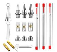ACOLY Kit de pièces de rechange pour aérographe avec clé pour buse d'aérographe, 0,2/0,3/0,5 mm