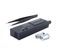 ACOLY Stylo testeur de diamant électronique portable pour bijoux et pierres de jade, détecteur de diamant haute précision avec mini-grossissement pliable 60X pour débutants et experts.
