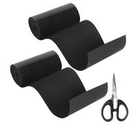 ACOMTUO 2 Ruban de Réparation en Tissu,10x200cm Tissu Autocollant Reparation Noir avec des Ciseaux pour Siege Auto, Veste, Tentes, Canapé, Doudoune, Sac de Couchage, Sacs à Dos, Noir