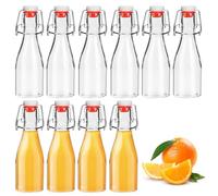 ACOMTUO Lot de 10 Bouteille en Verre avec Bouchon Mécanique 150ml,Mini Bouteilles Hermétiques en Verre,Bouteille Biere Vide pour Liqueurs, Huile, Vinaigrette, Bière, Jus