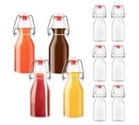 ACOMTUO Lot de 10 Bouteille Verre 250ml, Lot de 6 Bouteille 500ml, Bouteille en Verre avec Bouchonbouteille en verre avec bouchon, Bouteille Vide pour Liqueurs, Vinaigrette, Jus, sirop