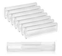 ACOMTUO Lot de 8 Separateur Tiroirs Reglable,Séparateur Tiroir Transparent,Organisateur Diviseurs de Tiroir Réglable pour Ustensiles,Cuisine,Vanité, Salle de Bain, Maquillage