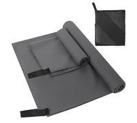 ACOMTUO Serviette en Microfibre à Séchage Rapide, Serviettes de Sport, 160 x 80 cm Serviette de Bain + 80 x 40 cm Serviettes Main, pour Le Fitness, Piscine, Sauna, Plage, Voyages (Gris Foncé)