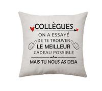 Aconesong Housse de Coussin d'Anniversaire pour Collègue - Cadeau de Retraite Amie Décoration Noël - On A Essaye de Te Trouver Possible mais tu Nous as Deja