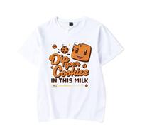 aCookieGod Merch Dip Your Cookies in This Milk T-shirt Streetwear à manches courtes Fan Merch Hommes Femmes Vêtements pour l'été, blanc, 3XL
