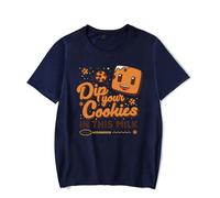 aCookieGod Merch Dip Your Cookies in This Milk T-shirt Streetwear à manches courtes Fan Merch Hommes Femmes Vêtements pour l'été, bleu marine, 3XL