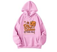 aCookieGod Merch Sweat à capuche unisexe à manches longues avec inscription « Dip Your Cookies In This Milk », rose, 3XL