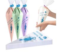 Acooruiteng Lot de 100 grandes poches à douille indéchirables de 30,5 cm pour décoration de gâteaux, cupcakes, desserts, cookies (transparent)