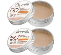 Acorelle Crème Solaire Solide Beige SPF50+ 2x20 g