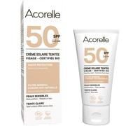 Acorelle Crème Solaire Teintée IP50 Visage Clair Bio Tube 50ml