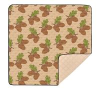 Acorn Leaf Tapis de jeu pliable pour bébé au sol léger pour nouveau-nés, bébés, nourrissons et tout-petits, 127 x 127 cm