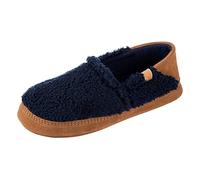Acorn Women's House Slippers, Navy Popcorn with Collapsible Heel, 6.5-7. 5