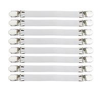 Acoser Drap Attaches,Gardez Vos Draps,Porte-Tapis,Housse de Sofa, Nappe de Table, Planche à Repasser Couverture en Position, 8.2-14.9inch(21-38 cm),8 Pièces(Blanc)