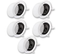 Acoustic Audio by Goldwood CS-IC83 8? 3-Way in Ceiling Home Theater Speaker System (White, 5 Speakers)